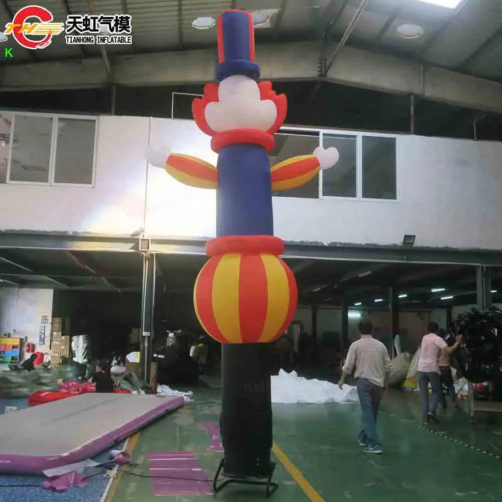 Envío rápido 4m/5m/6m bailarina de payaso gigante publicidad comercial bailarina de aire bailarinas del cielo con soplador