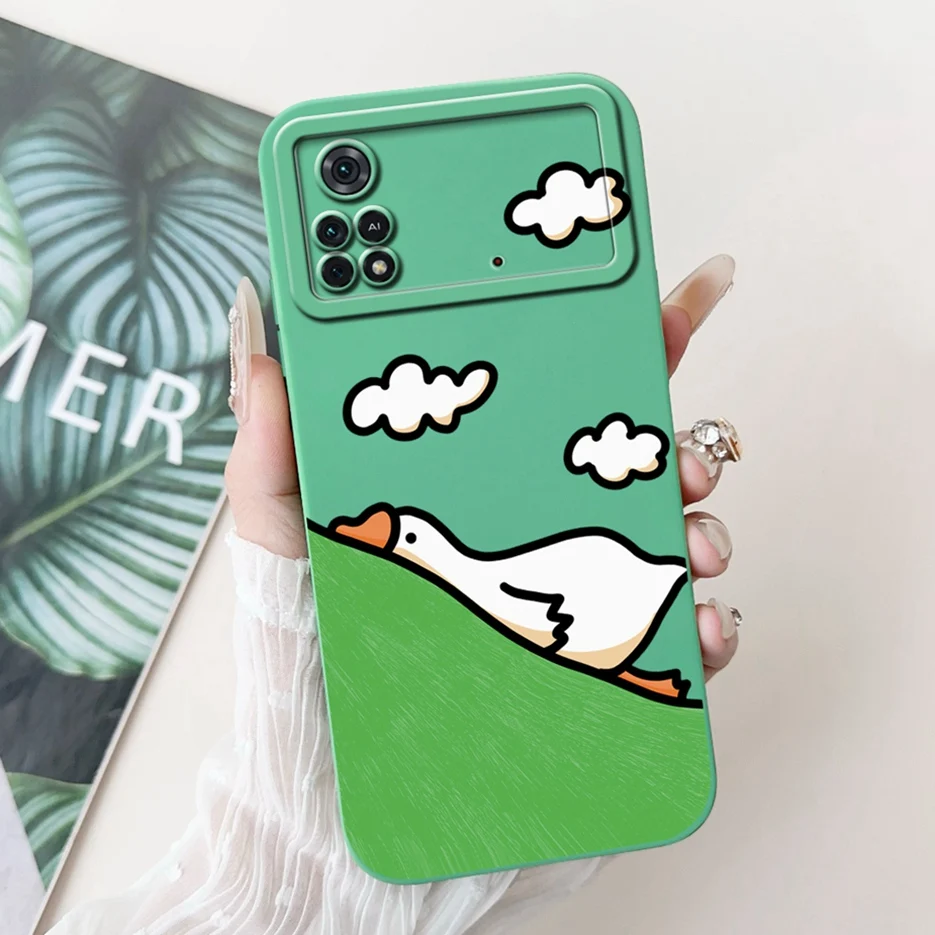 For Xiaomi Poco M4 Pro 4G Case PocoM4 5G Cute Panda Cartoon Cover Soft TPU Phone Case For Xiaomi Poco X4 Pro PocoM4 Pro 5G Shell