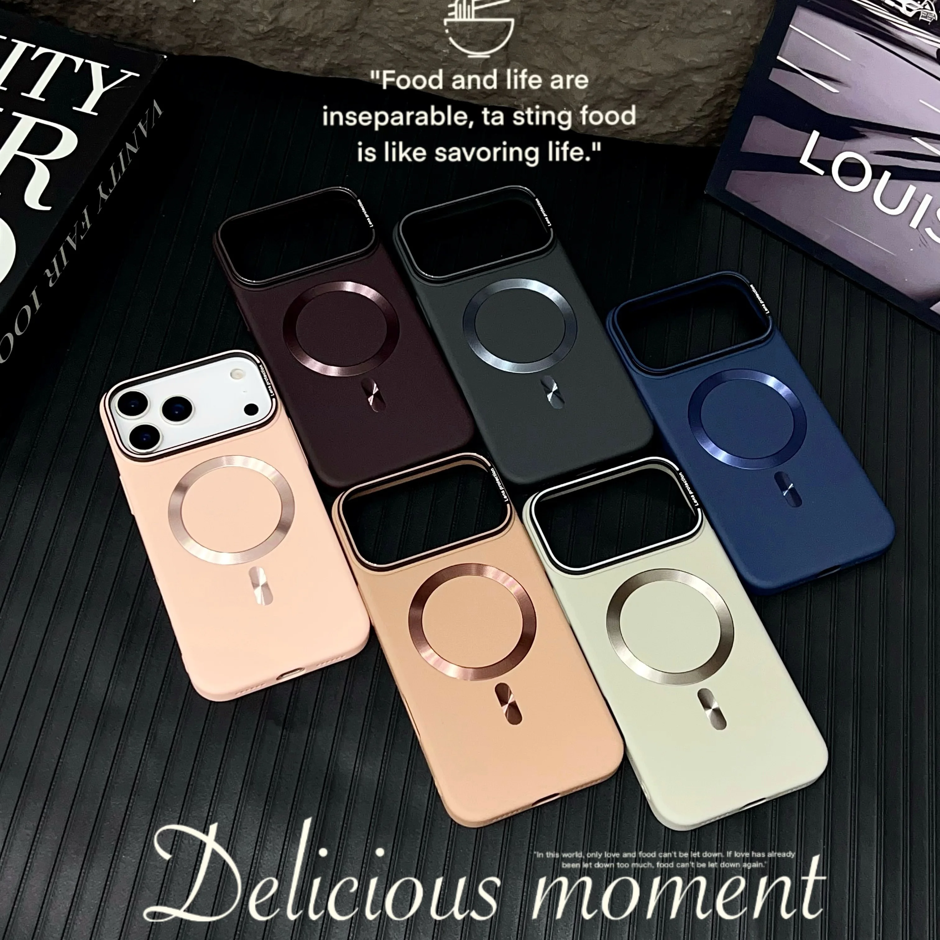 حافظة شحن لاسلكية مغناطيسية فاخرة بلون سادة غير لامعة لهاتف Magsafe لهاتف iPhone 15 14 13 12 16 17 Pro Max غطاء كمبيوتر صلب رفيع للغاية