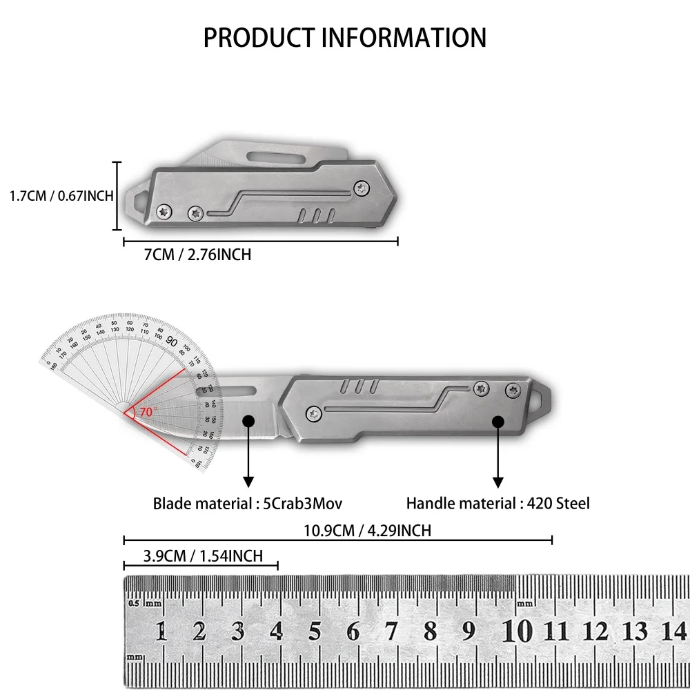 High Hardness Wilderness Adventure Backpacking Portable Knives EDC Outdoor Small Folding Knife Daily Cutter Fruit Knife Gifts