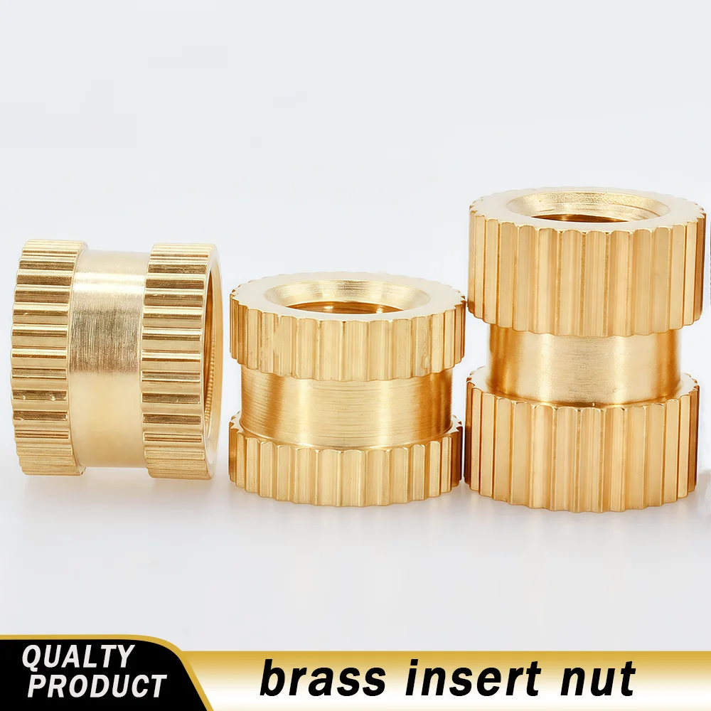 Brass insert nut M1 M1.2 M1.4 M1.6 M2 M2.5 M3 M4 M5 M6 M8 M10 Embedment Injection Molding Brass Knurled Thread Inserts Nuts