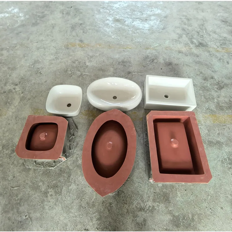 Silica gel large concrete pot mold concrete sink mold concrete glass fiber mold
