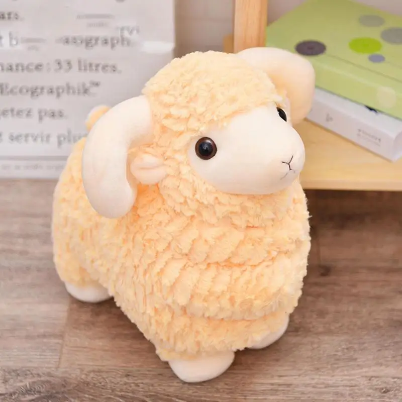 Cute Sheep Plush Toys Simulation Stuffed Animal Soft Doll Real Life Plush Sheep Goat Toys For Children Baby Kids Birthday Gift