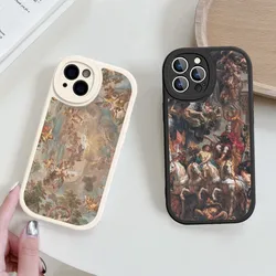Renaissance art Painting Phone Case Hard Leather For iPhone 15 14 13 12 Mini 11 14 Pro Max Xs X Xr 7 8 Plus Fundas