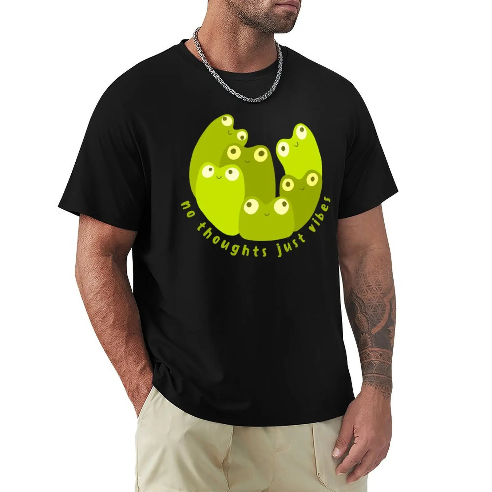 

No thoughts just vibes frogs T-Shirt fashion shirts Man t-shirt anime tshirt mens graphic t-shirts big and tall