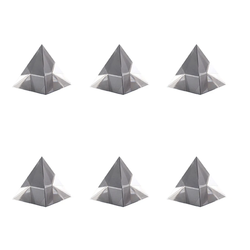 6X Prism Optical Glass Pyramid 40Mm High Rectangular Polyhedron Suitable For Teaching Experiments