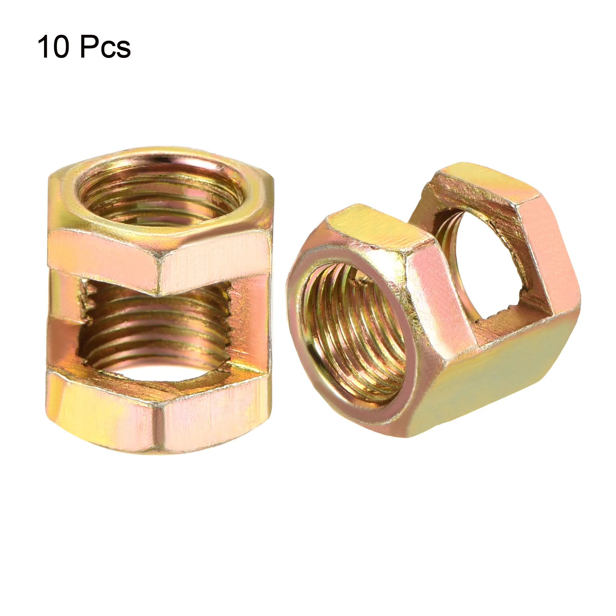 10Pcs M10 Internal Tooth Adapter Iron Hexagon Nut M10 Thread Lamp Repair Parts for Lamp Pipe Zinc Plating Iron Opening Connector