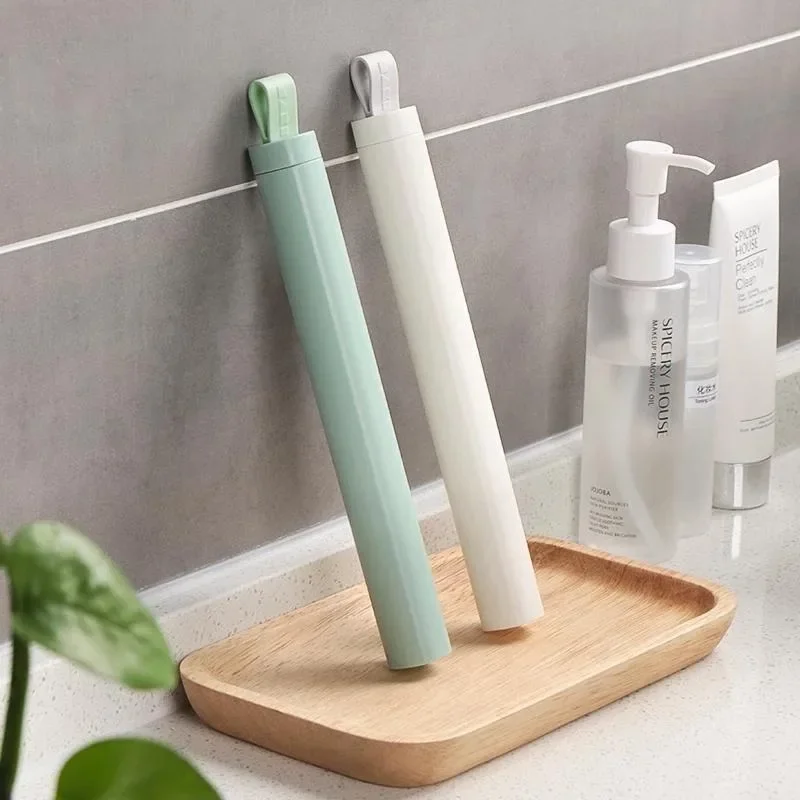 Portable Toothbrush Holder With Lid Suitable For Travel Camping Storage Box Suitable For Bathrooms And Outdoor Activities