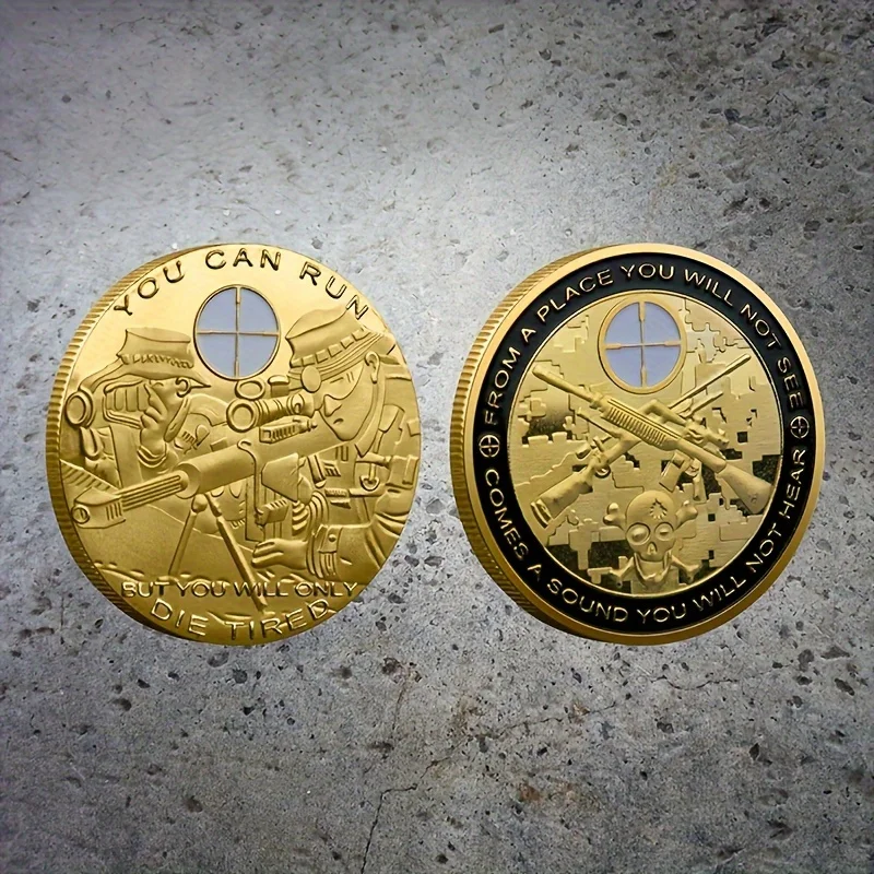 Contemporary Military Challenge Coin Collectible Metal Round Souvenir Plate Tactical Commemorative Medal