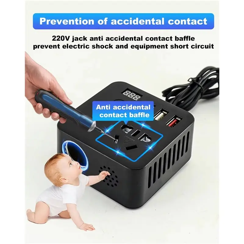 AU28-2X Car Inverter 24V To 220V Car Truck Multi-Function Car Power Board Converter
