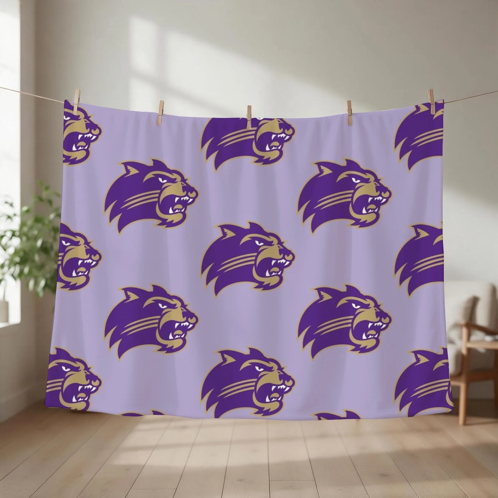 Western Carolina Catamounts Throw Blanket Soft Personalized Gift Cute Plaid Travel Blankets