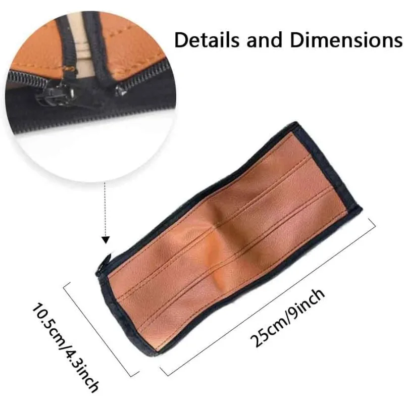 2Pcs Stroller Handle Cover PU Leather Pram Pushchair Armrest Protector Waterproof Anti-slip Baby Buggy Accessories