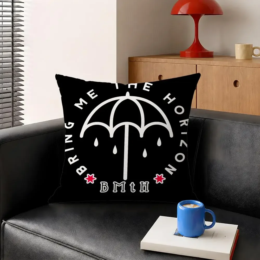 Band Bring Me The Horizon BMTH Metalcore Cushion Cover Decorative Pillowcase Soft Short Plush Cozy Durable Sofa Home Decor Items