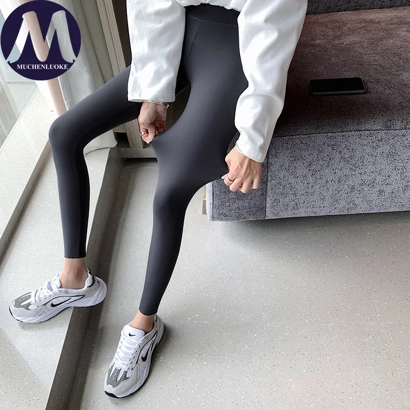 Legginsy Damskie Wiosna Jesień Eleganckie Z Wysokim Stanem Podnoszące Pośladki Spodnie do Jogi Modne Wyszczuplające Seksowne Wyszczuplające Talia Legginsy