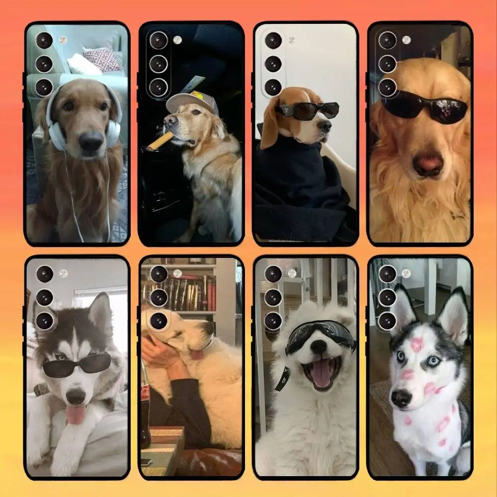 

funny dog Phone Case For Samsung Galaxy A73,A72,A71,A70,A53,A52,A51,Others Soft Black Cover