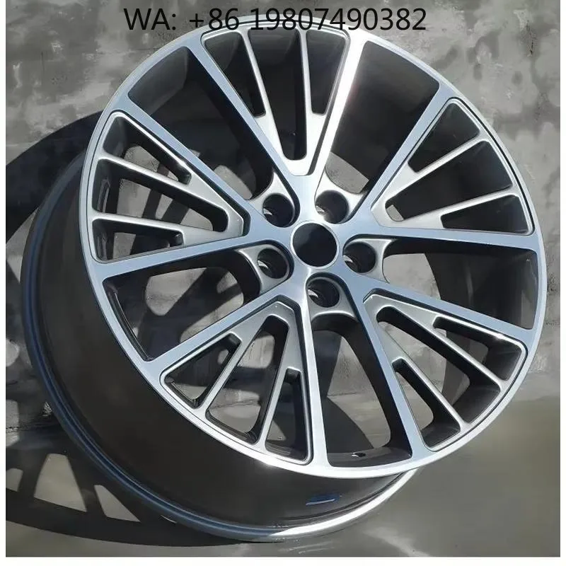 WMWMNU Durable Aluminum Alloy Gunmetal Machined Face Split Multi-Spoke 5x120 Wheels 22 Inch Rims -45 ET Car Rims for