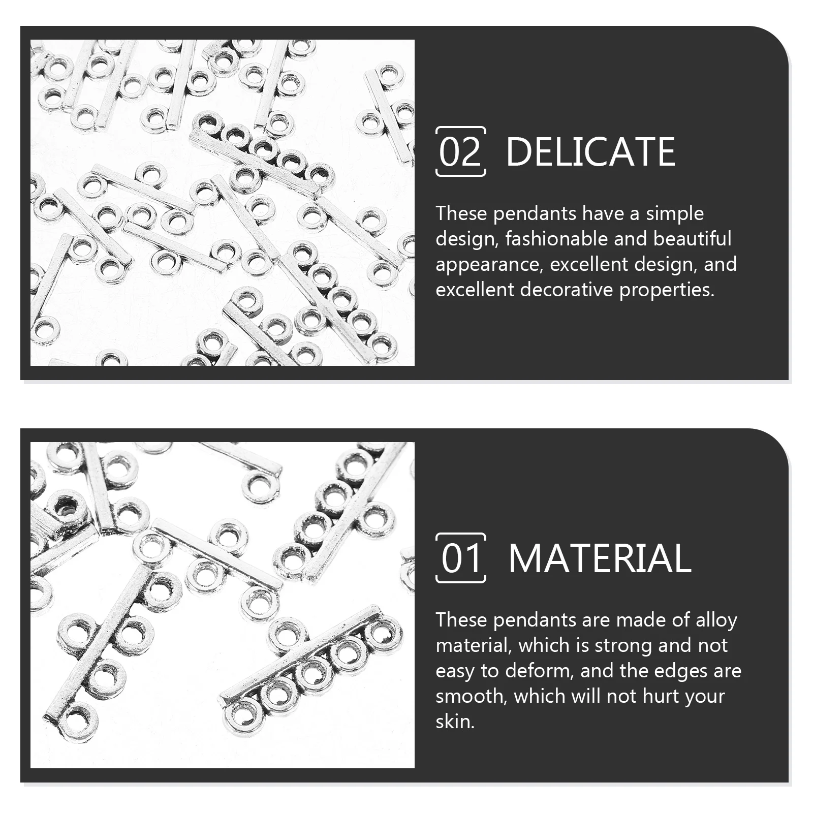 

40Pcs Alloy Hollow DIY Charms Durable Jewelry Pendants for Bracelet Necklace Making Craft Bracelets Charms Bracelet DIY Pendants