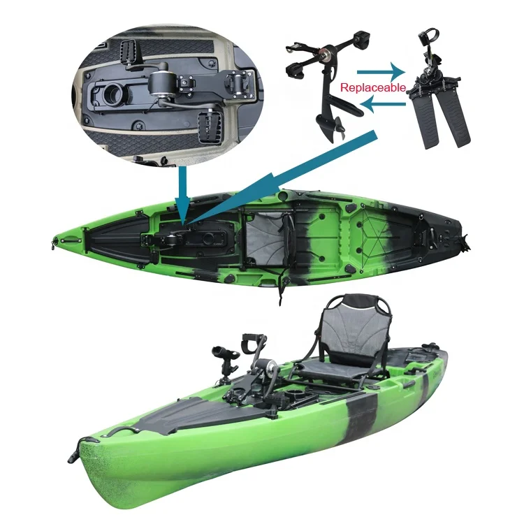 

High quality Fishing kayak 12ft new design kayak/canoe De Pesca Con Pedal Driven Boat kayak