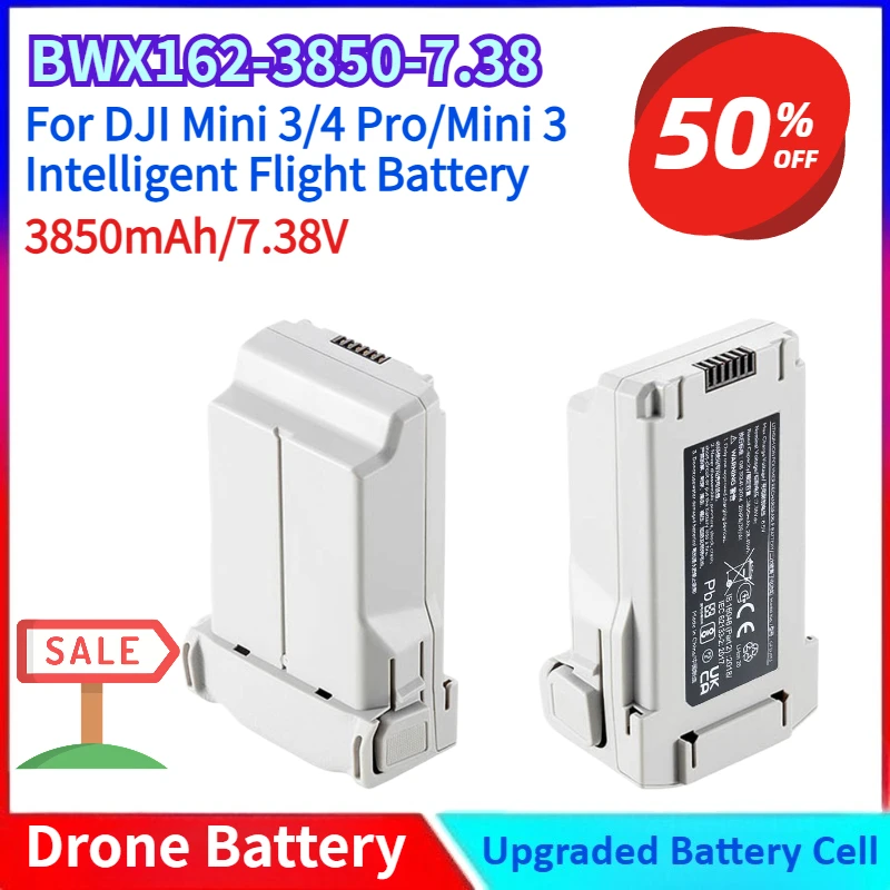 

New 3850mAh Battery for DJI Mini 3/4 Pro/Mini 3 Intelligent Flight Battery Plus Capacity Compatible Mini 3/4 Pro/Mini 3 Drone