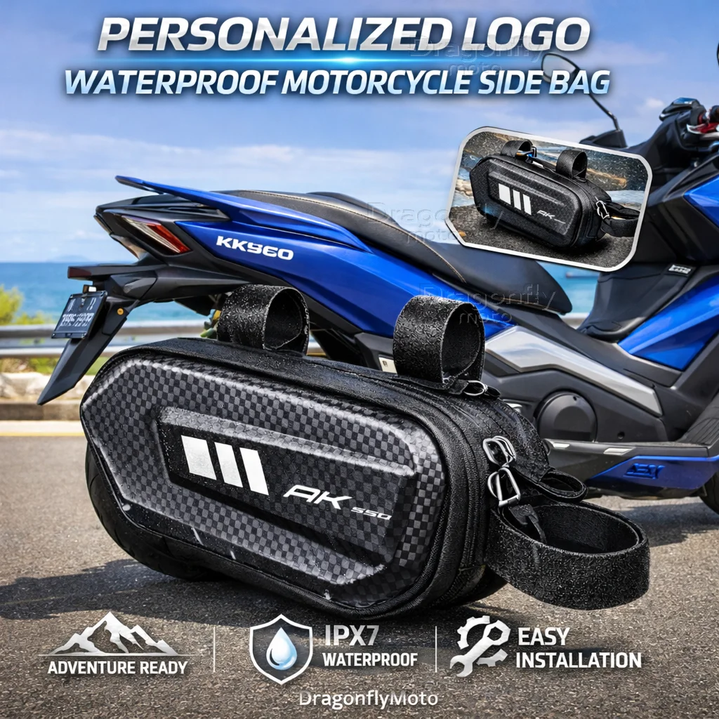 

For kymco Ak550 AK500 550AK Motorcycle Side Bag Personalized Logo Waterproof Hard Shell Saddlebag