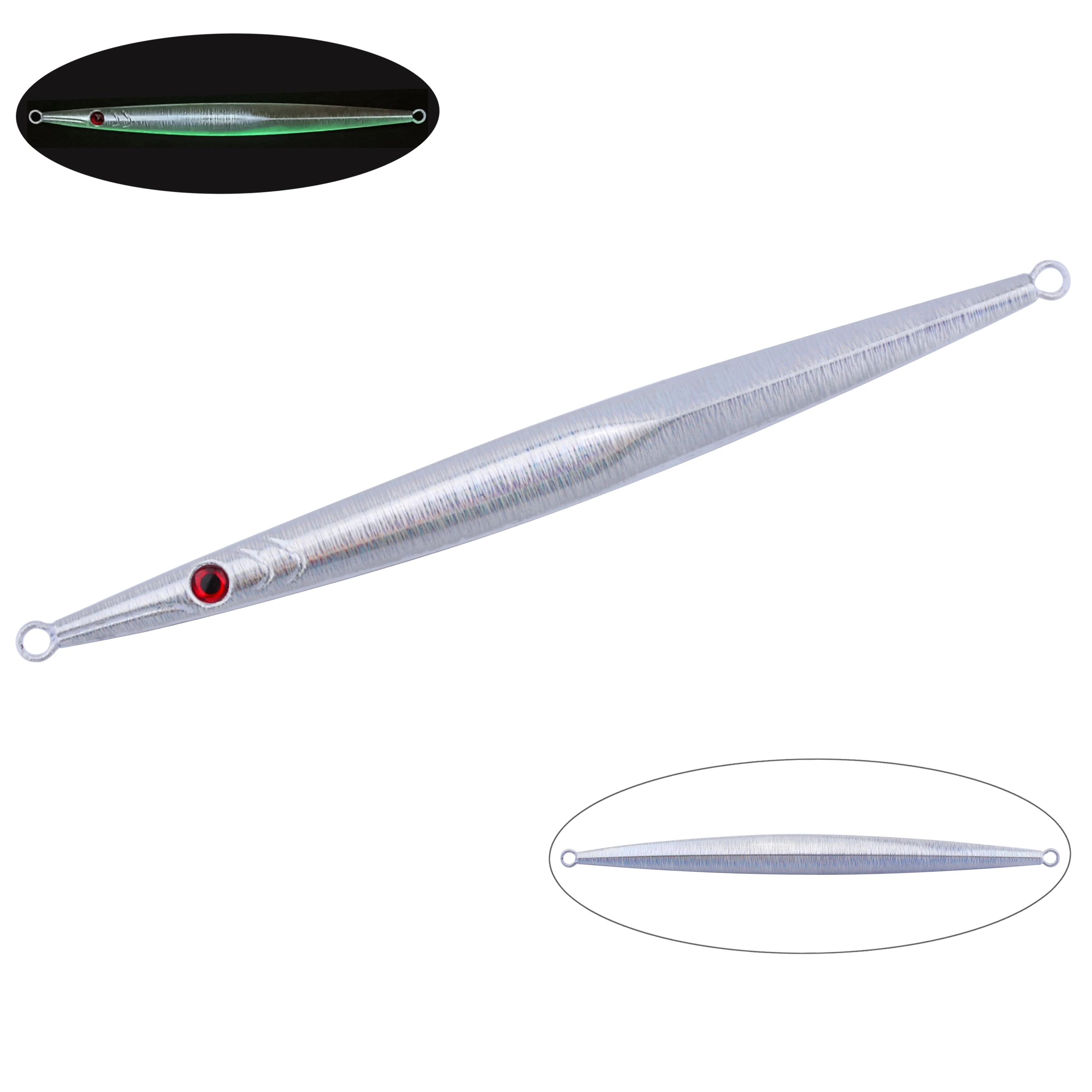 1 Stück Metall-Jigging-Köder Schnell Sinkender Harter Köder 60/80/100/200/250/300G zum Werfen im Salzwasser für Thunfisch und Wolfsbarsch