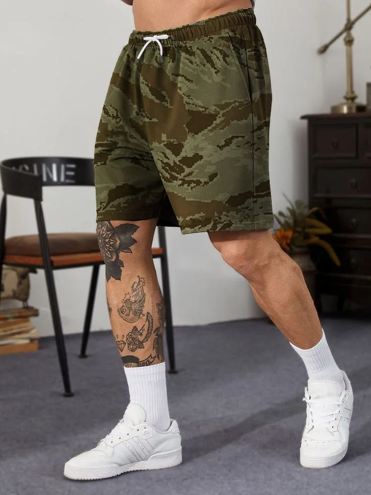 Fashion Camouflage Military Training Shorts Breathable Comfortable Outdoor Sports Casual Running Quick-drying Adult Shorts Moto