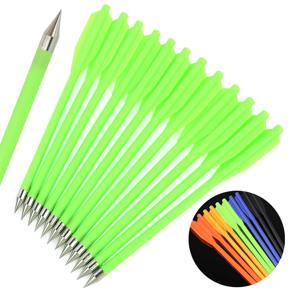 ‌Archery 6.3inch Plastic Mini Arrows 6.2mm Diameter for Outdoor Target Shooting Hunting Bow and Arrow Accessories,12pcs