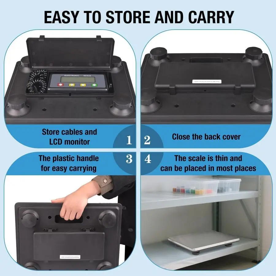 Large Shipping Scale, 440lb 0.35oz Digital Postal Scale with Tare Count AutoOff Function, High Accurate Shipping Scale for Packa
