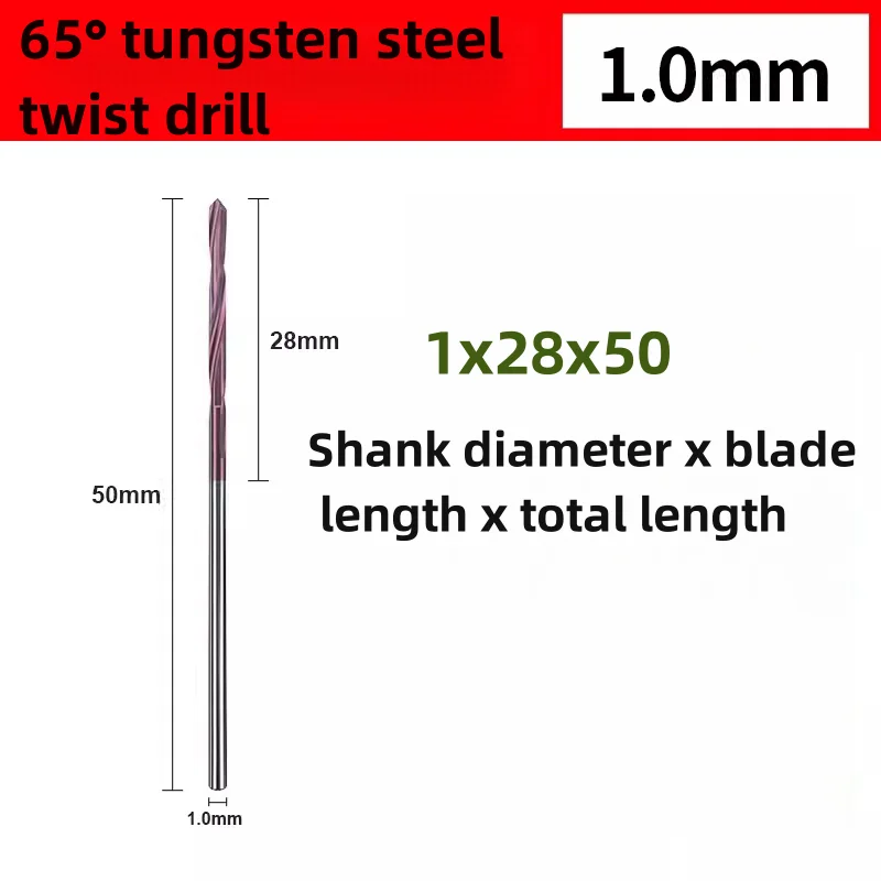 Imagem -02 - Tungsten Steel Twist Broca Liga de Carboneto Sólido Especial 3.1 4.2 5.5 6.6 2.1 1.6 1.8 mm Hrc65 Aço Inoxidável