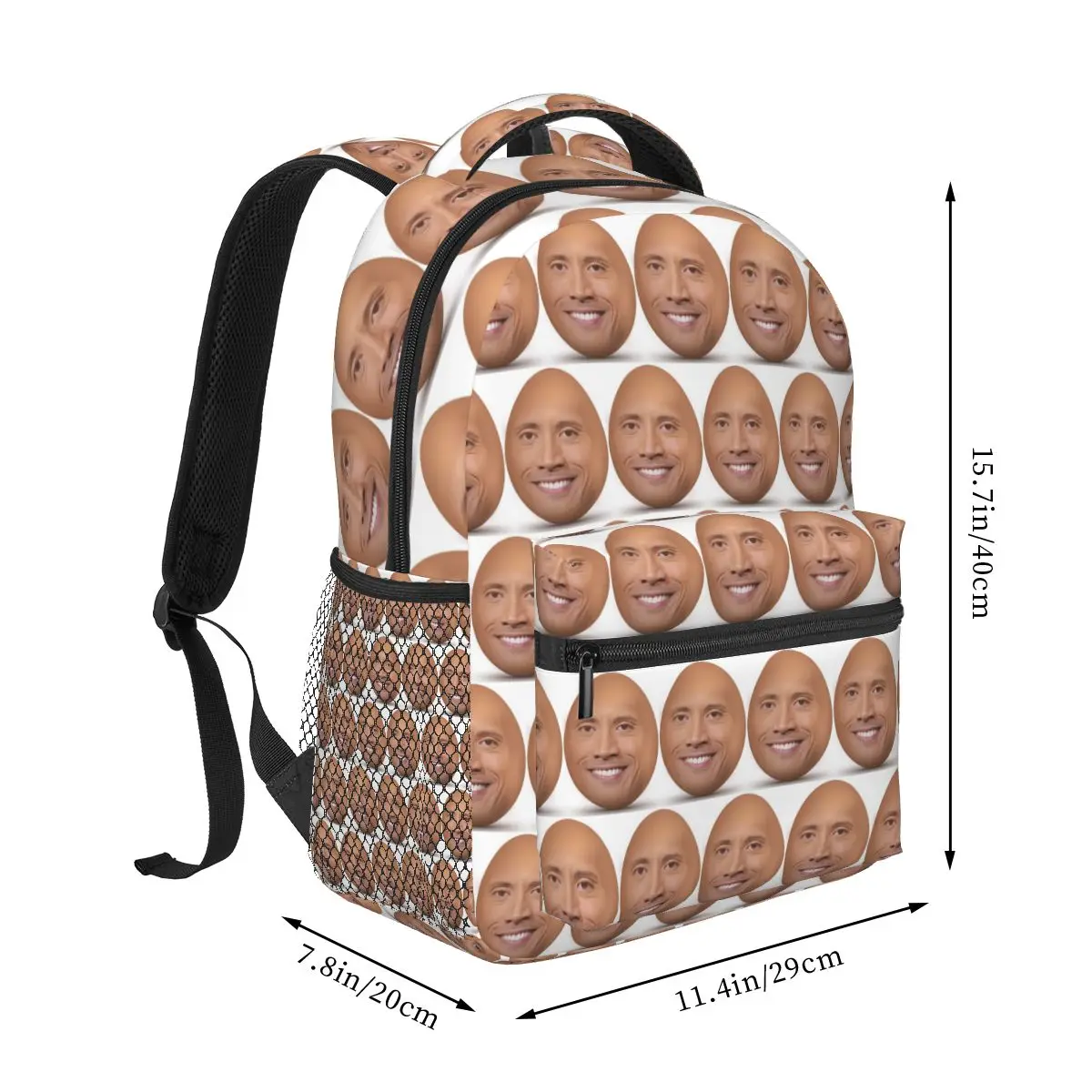 The Rock Egg Dwayne Johnson Backpacks Boys Girls Bookbag Children School Bags Cartoon Rucksack Shoulder Bag Large Capacity