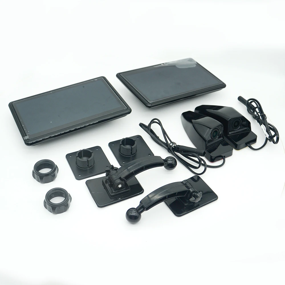 Car Mirror Screen Dual Camera 5.7'' Monitor Side View Driving Assistance Blind Spot Camera Detection System