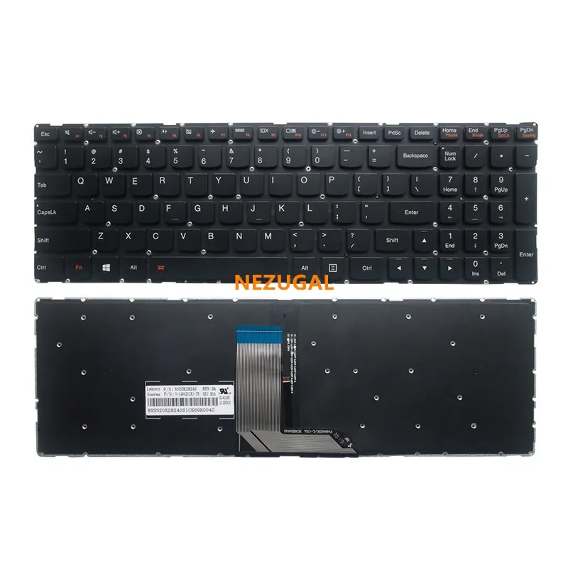 

Клавиатура ноутбука США для Lenovo IdeaPad 700-17ISK 700-17 700-15 700-15ISK 700S-15 700S-15IKB flex3 1570 серии с подсветкой