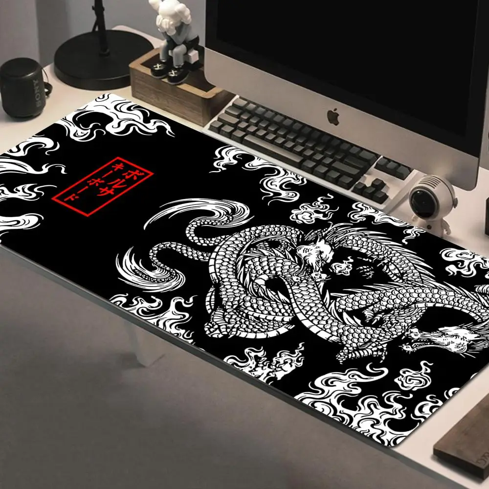 

Japanese Dragon Large Gaming Mousepad XXL Keyboard Gamer Mouse Pad on The Table Speed Desk Mat Anime 900x400 700X300 Mouse Mats