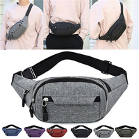 Unisex Waist Fanny Bag Men Breast Package Waterproof Outdoor Sports Bag Canvas Pouch Waist Bag Fanny Pouch Crossbody Banana Bag