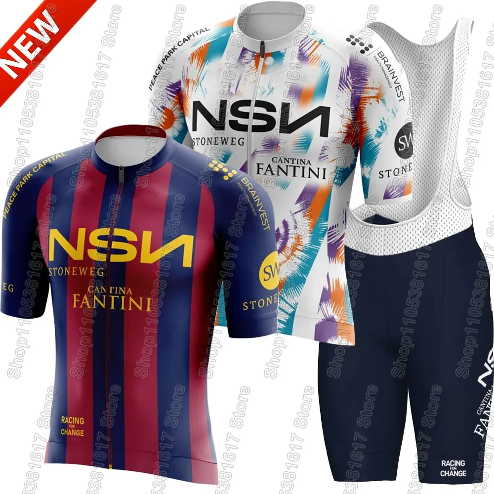 

NSN Team 2026 Cycling Jersey Men Set Summer Bicycle Clothing Road Bike Shirts Suit Bicycle Bib Shorts MTB Ropa Maillot