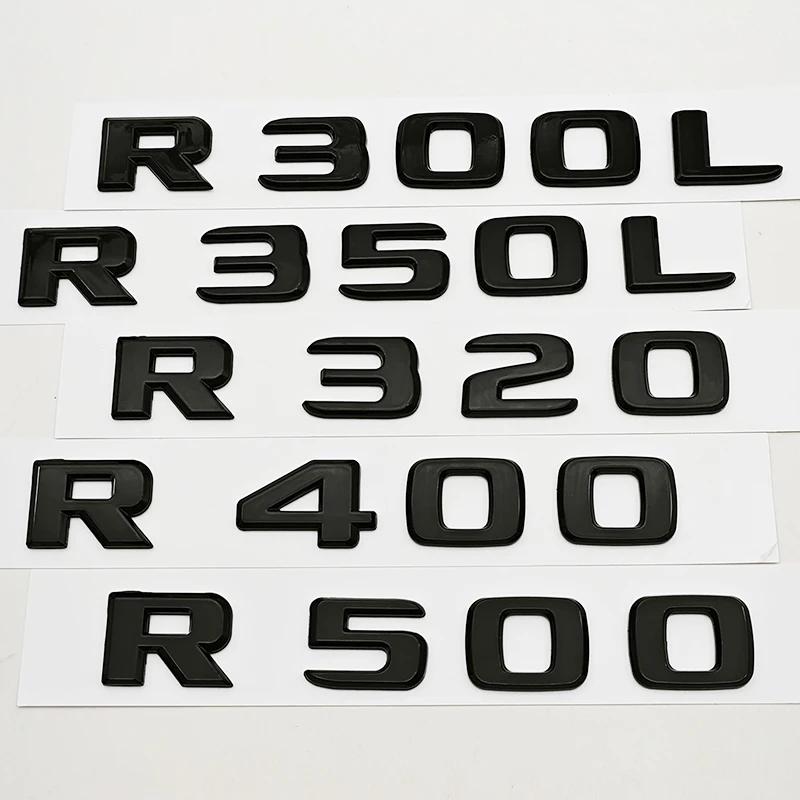

NEW 3D ABS Car Letter R300 R320 R350 R400 Logo Rear Trunk Badge Emblem Decal For Mercedes Benz R Series R300 R320 R350 R400 W251