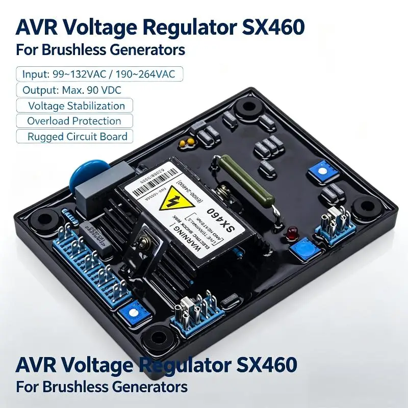 SX460 AVR Automatic Voltage Regulator 1Pcs High Precision Generator Voltage Stabilizer Board for Outdoor Power Generation