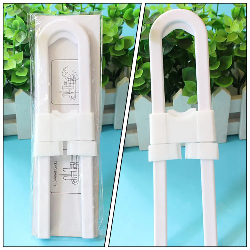 

10Pcs Child Safety Lock U Shaped Baby Proofing Latches Cabinet Slide Latch Durable ABS Material U Shaped Baby Safety Lock