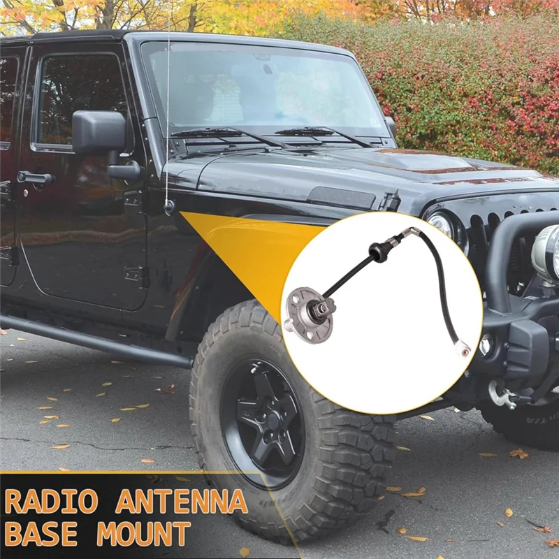 

Radio Antenna Base Bracket With Cable For Jeep Wrangler 2007-2023 Antenna Base Mount & Cable Replace 56040921AG
