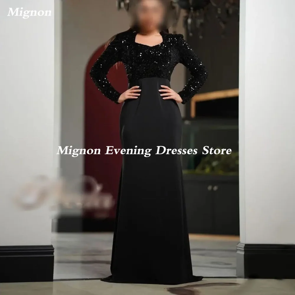 Mignon-vestido de satén con lentejuelas para mujer, traje elegante de sirena, hasta el tobillo, Formal, para fiesta de noche, 2023