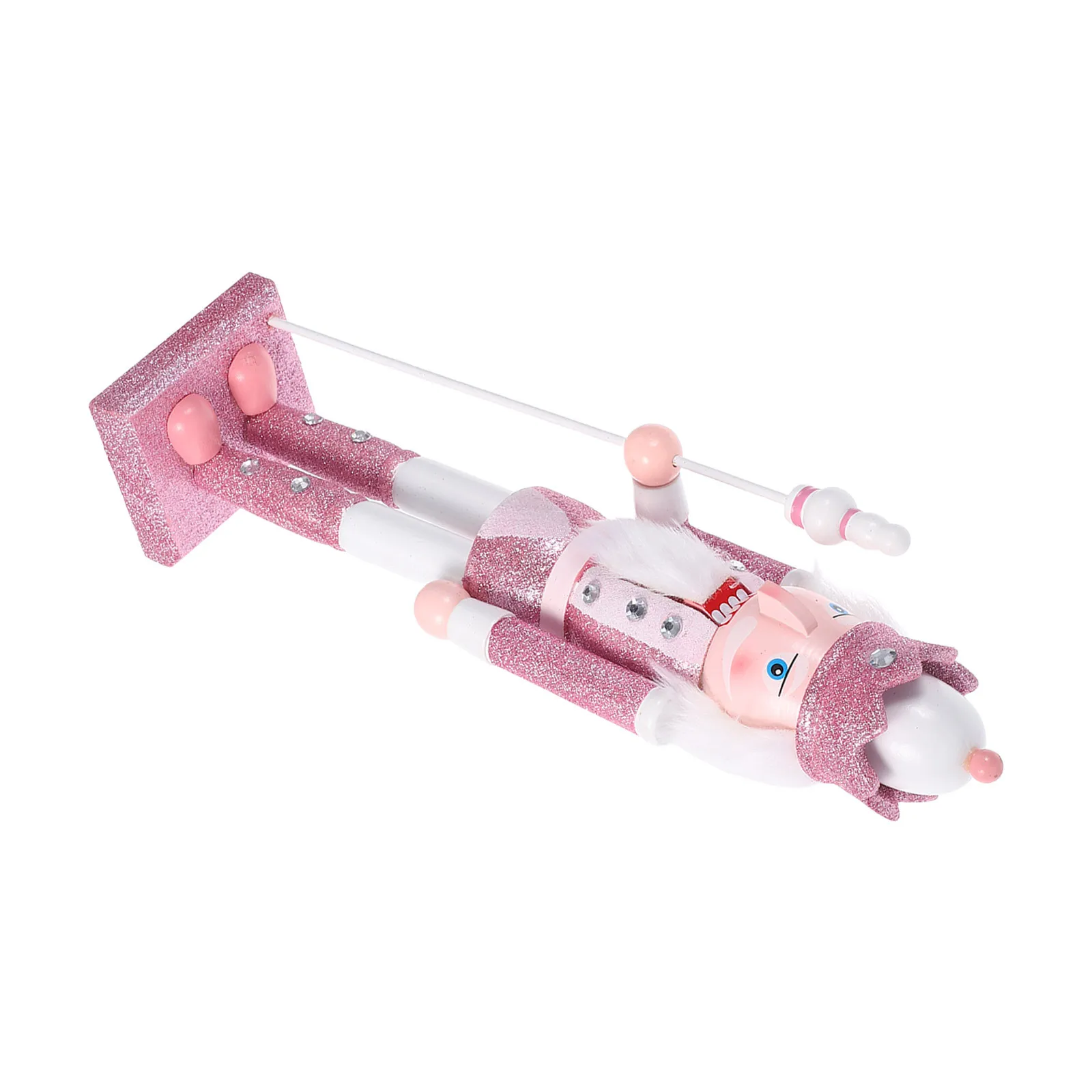 

Wooden Nutcracker Soldier Christmas Hand Carved Decoration 38cm Stable Base Holiday Table Fireplace Shelf Xmas Ornament