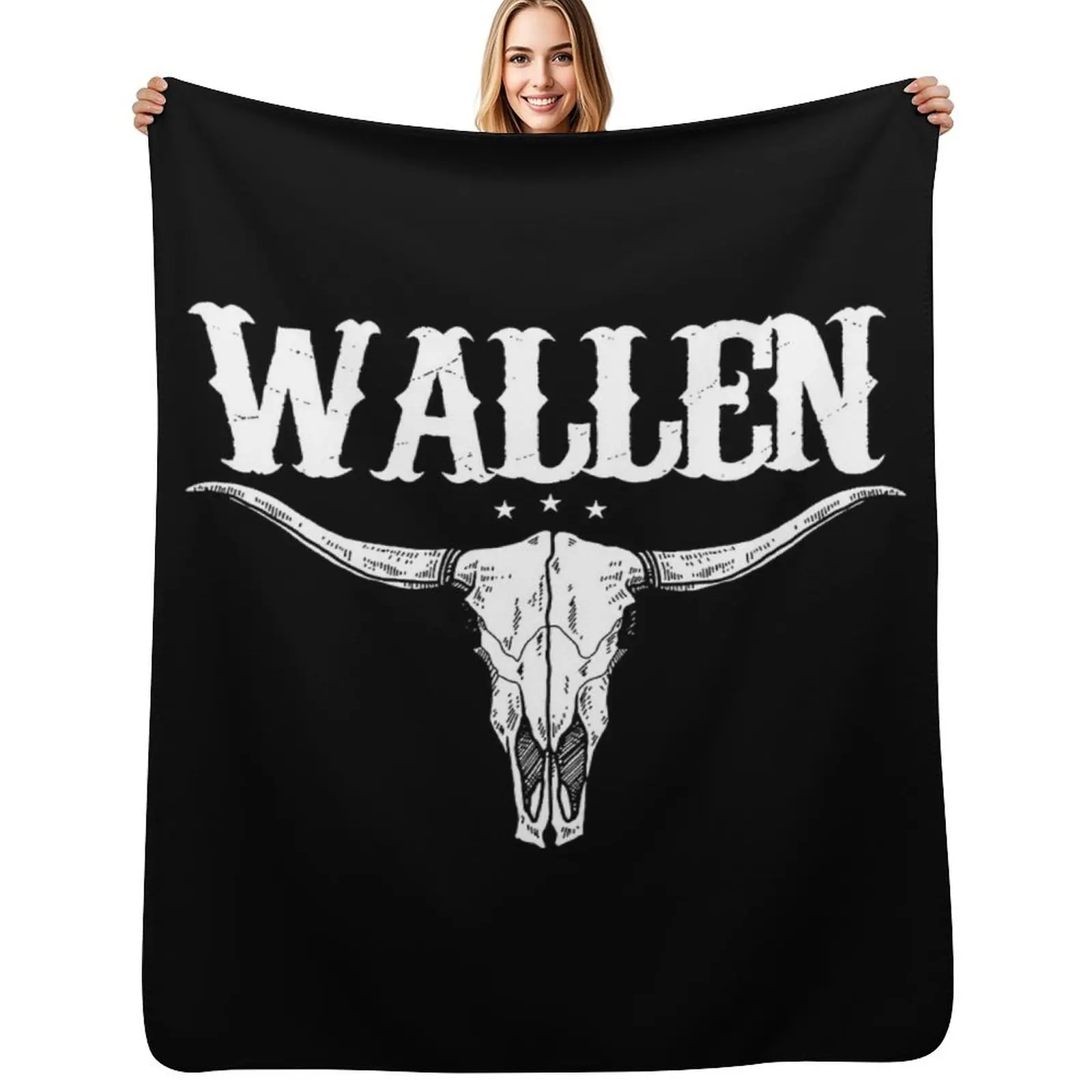 Wallen Western Throw Blanket Thins heavy to sleep funny gift Vintage Furry Multi-Purpose Blankets