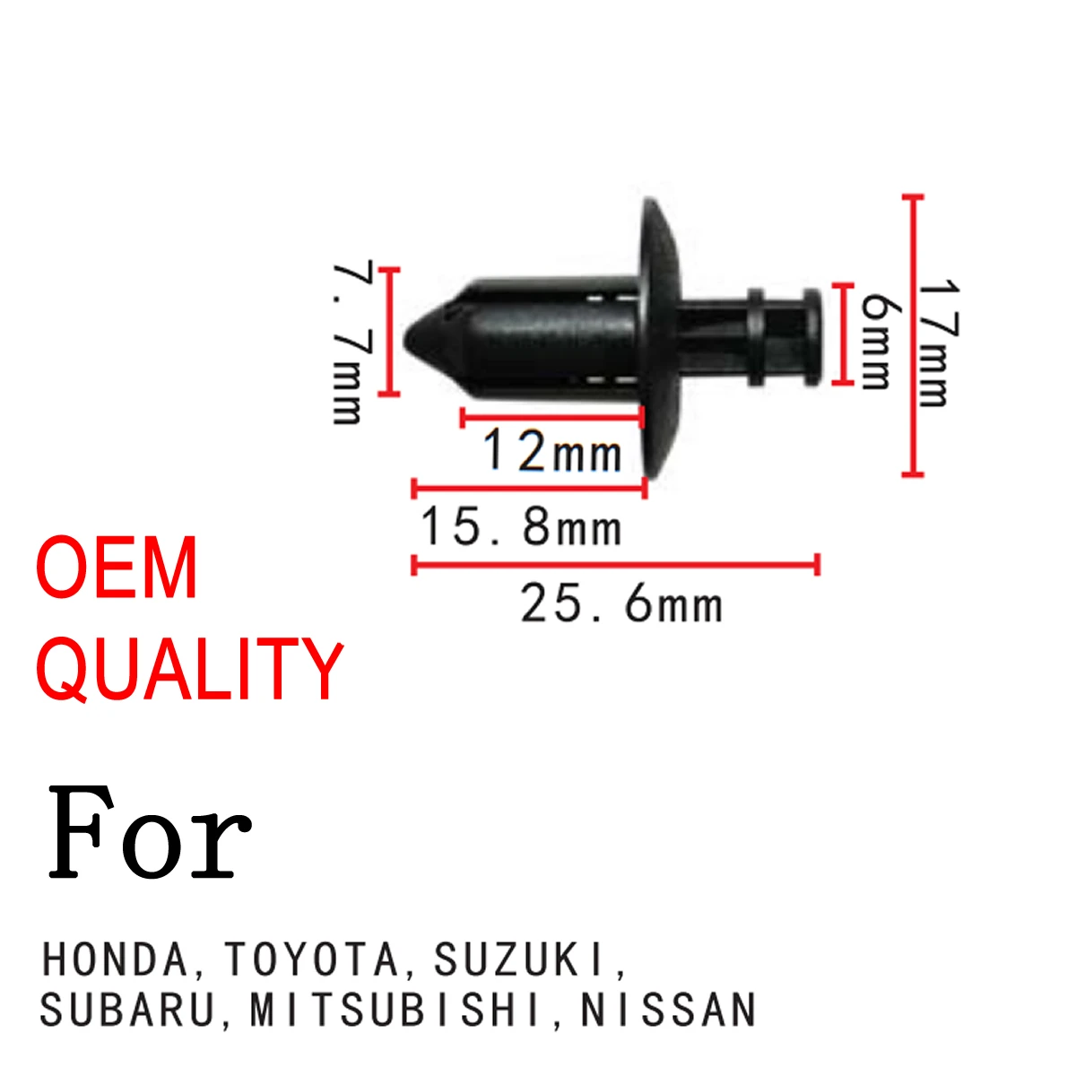 10/100 for SUZUKI GSX GSX-R GSF SV AN Fairing push pin fastener 09409-08308-5ES 09409083085ES Subaru Honda Nissan 91505SL0003