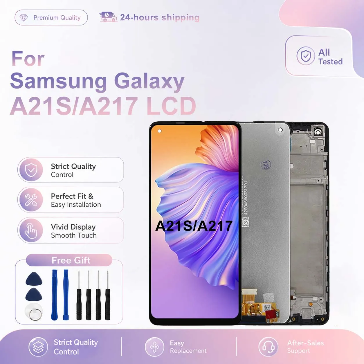 IPS 6.5' For Samsung Galaxy A21s Display Touch Screen Digitizer Assembly For Samsung A21S LCD SM-A217F A217 Display Replacement