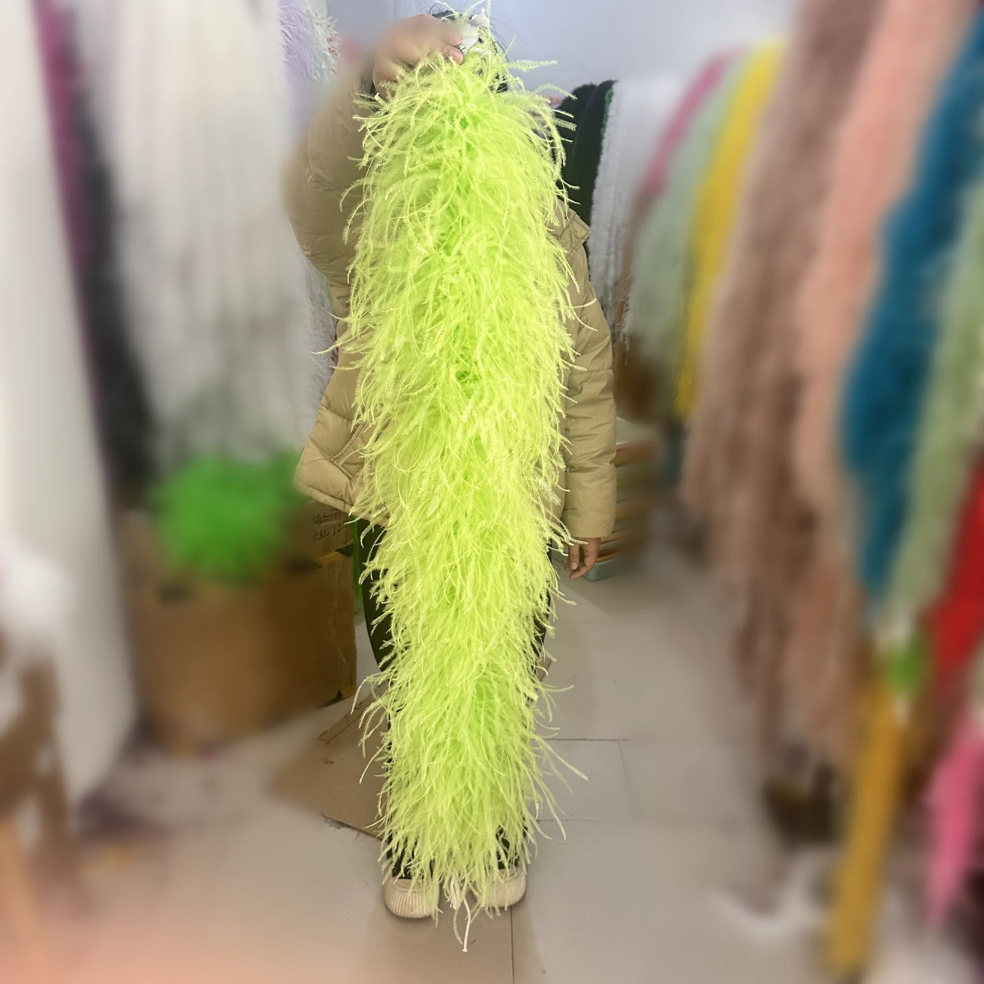 6 8 10 15 20Ply Ostrich Feathers Boa 1 Meters Long Natural Ostrich Plumes Trims Scarf for Crafts Party Clothing Sewing Accessory