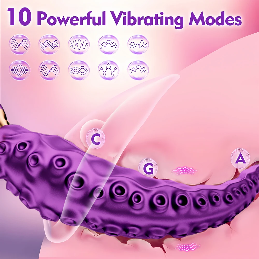 الأخطبوط اللامسة الشرج هزاز أنثى G بقعة البظر تحفيز المهبل 360 °   دوران سيليكون دسار لعبة الجنس الاستمناء للنساء