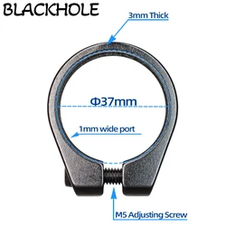 37mm Bike Seat Post Clamp High Strength Aluminum Alloy Mountain Bicycle Frame Seat Clamp 37mm Cycling MTB Frame Seat Post Parts