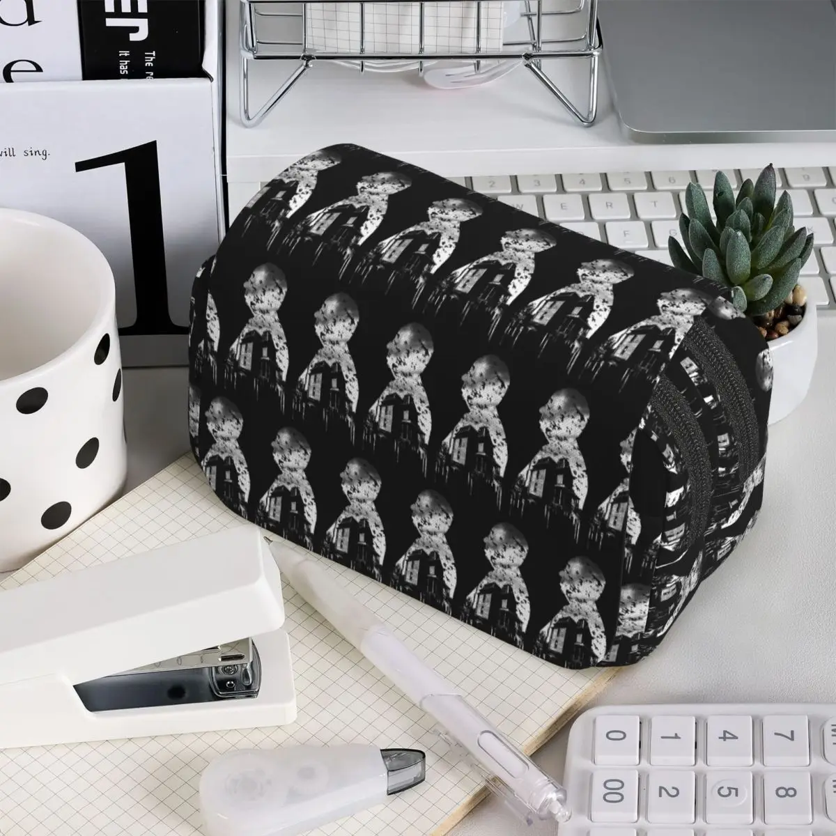 Alfred Hitchcock Collage Federmäppchen für Jungen und Mädchen, Geschenke, Stiftbox, Bleistiftbeutel, Schreibwaren, Stifthalter, Tasche