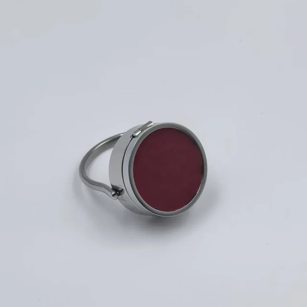 New Stainless Steel Lipstick Ring Storage Design Hoop Design Pocket Pills Box Multi Functional Ring Emergency Use