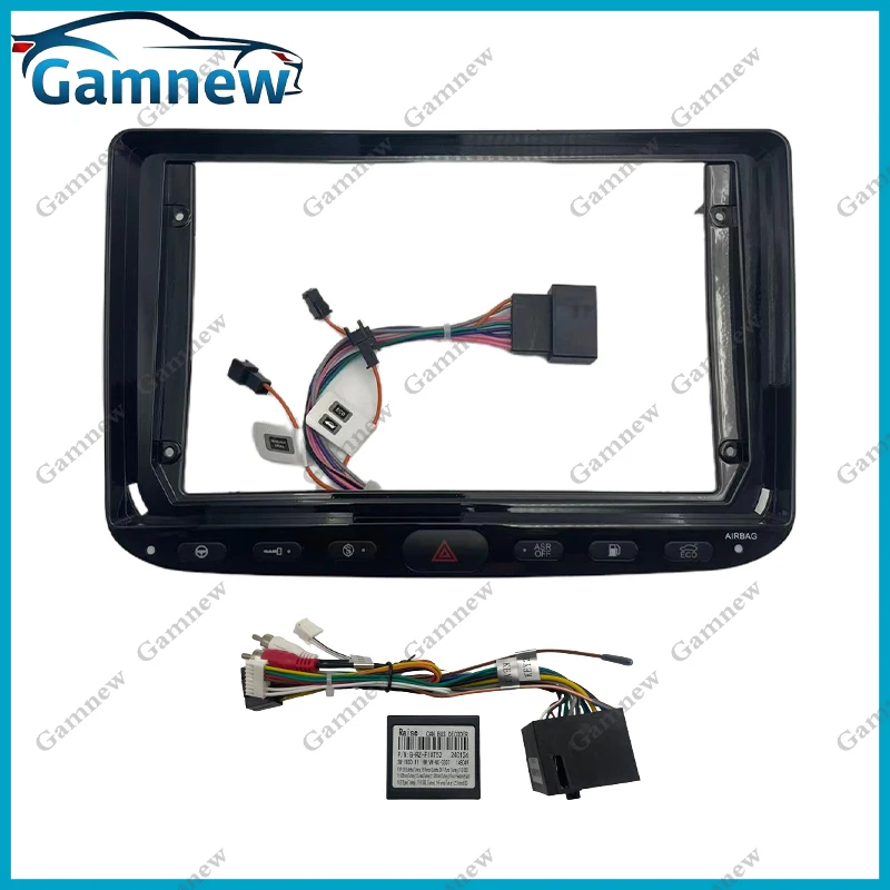 Car Radio Frame Fascias For Fiat Grande Punto EVO 199 310 2010-2018 9 inch 2DIN Stereo Panel Harness Wire Power Cable Canbus